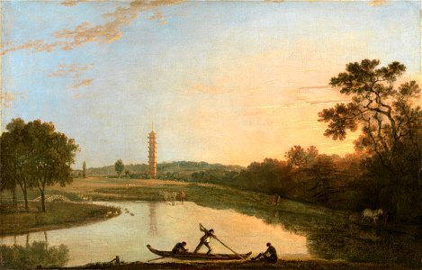 Richard Wilson - Kew Gardens- The Pagoda and Bridge - Google Art Project