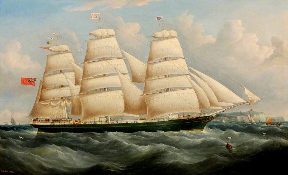 Richard Ball Spencer - Clipper Ship 'Glengairn' off Dover, Kent