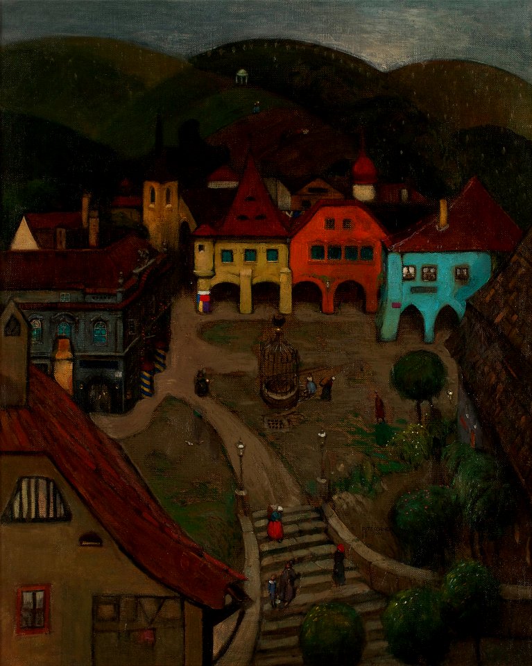 Richard Teschner - Kleine Stadt - 10382 - Österreichische Galerie Belvedere