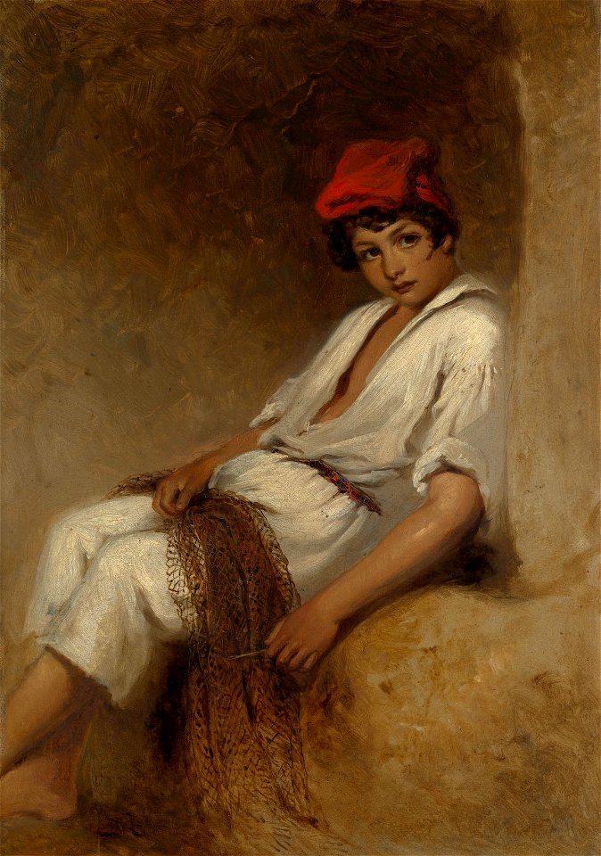 Richard Buckner (1812-83) - A Neopolitan Fisherboy - RCIN 403877 - Royal Collection