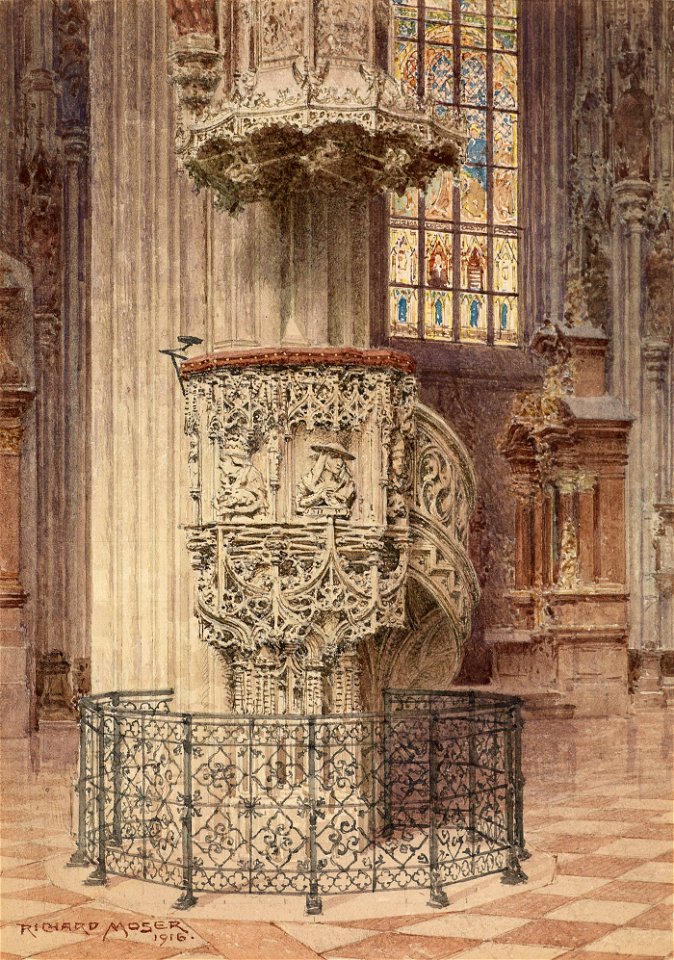 Richard Moser Stephansdom Pilgramkanzel 1916