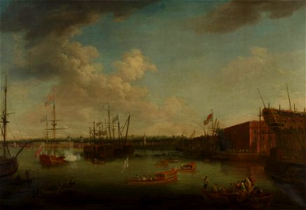 Richard Paton (1717-91) - The Dockyard at Deptford - RCIN 405164 - Royal Collection