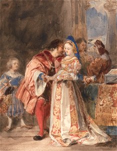 Richard Parkes Bonington - Portia and Bassanio - Google Art Project