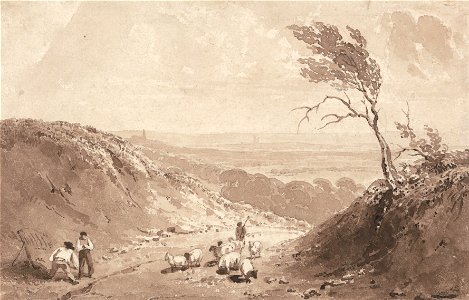 Richard Parkes Bonington - Road Workers, near Lillebonne - Google Art Project