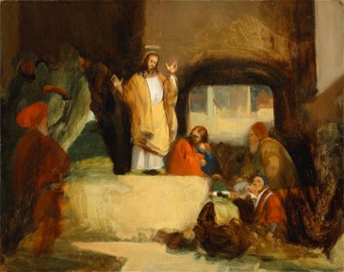 Richard parkes bonington after rembrandt christ preaching - unfinished070531)