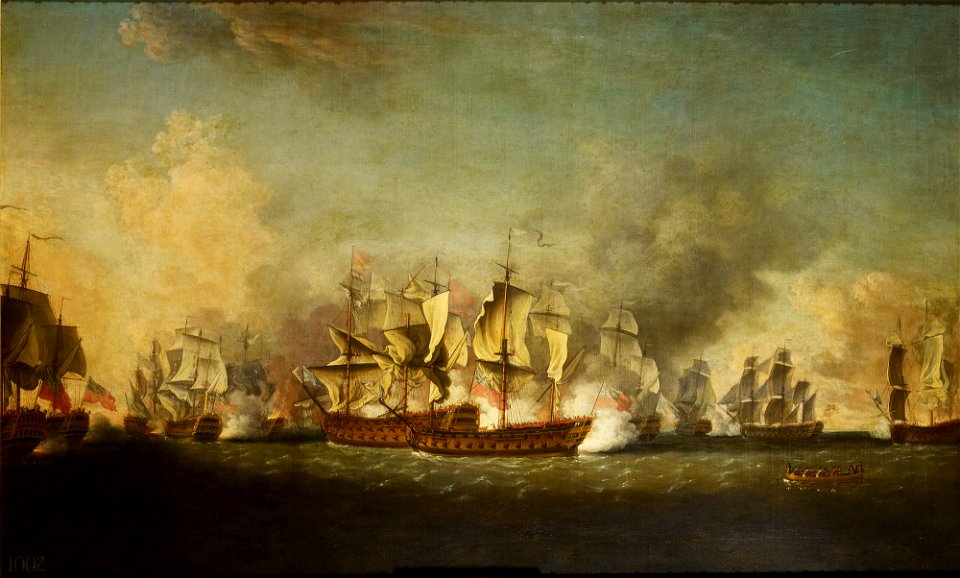 Richard Paton (1717-91) - Sir Charles Knowles's Engagement with the Spanish Fleet off Havana. - RCIN 406654 - Royal Collection