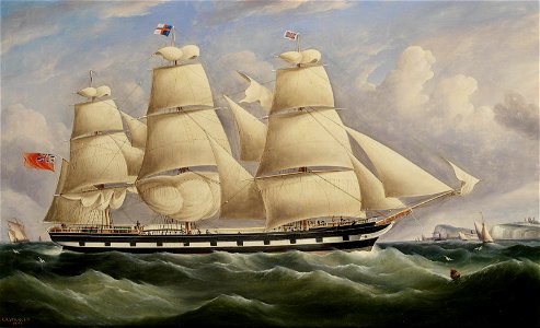Richard B. Spencer - The ship Onward off Dover , 1872