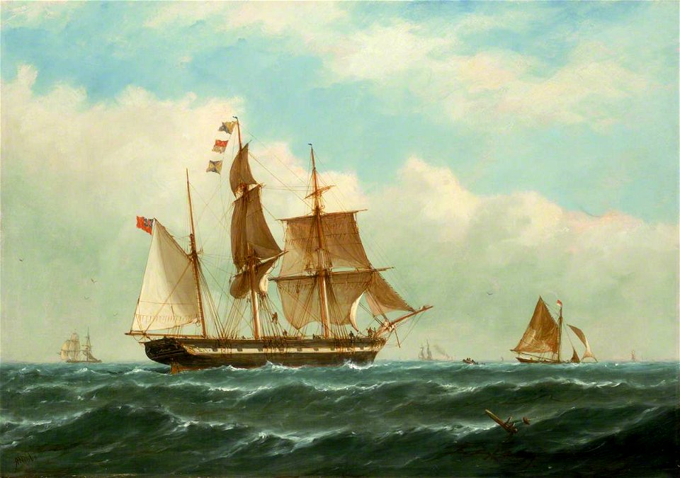 Richard Henry Nibbs (1816-1893) - The Barque 'Peerless' - BHC3541 - Royal Museums Greenwich