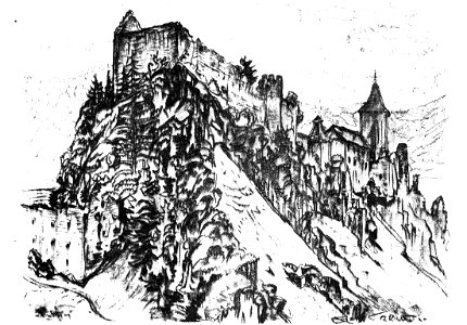 Richard Carl Wagner Ruine Petersberg 1924 dgE