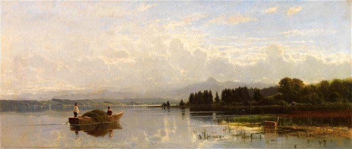 Richard von Poschinger Heuboot bei der Überfahrt