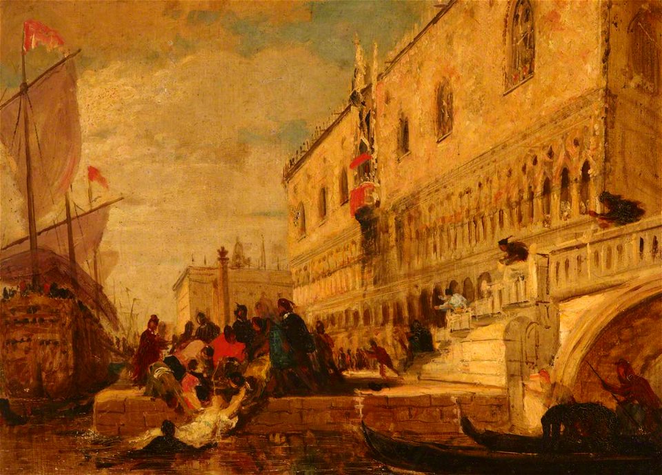 Richard Parkes Bonington (1802-1828) (style of) - Doge's Palace, Venice - 631110 - National Trust