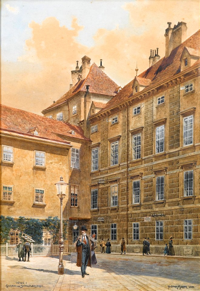 Richard Moser Eingang zur Schauflergasse Wien 1900