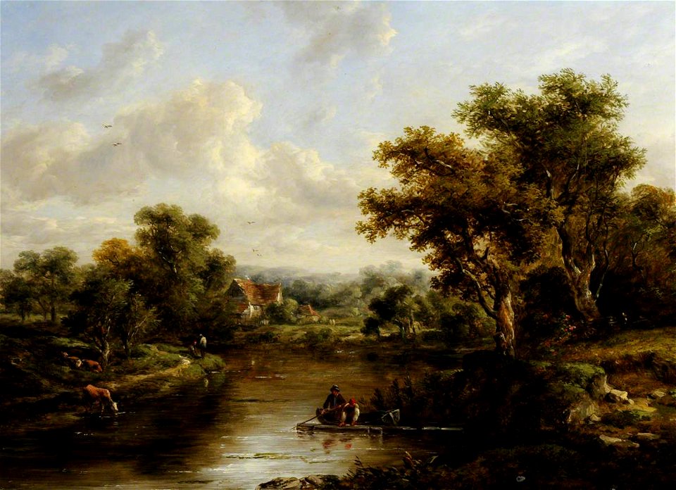 Richard H. Hilder (1813-1852) - A Bend in the River - 980566 - National Trust