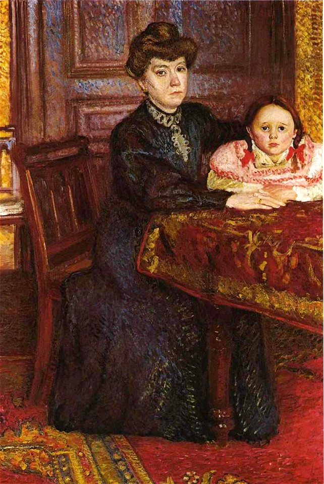 Richard Gerstl - Frau mit Kind (Mathilde Schönberg mit Tochter Gertrud), 1906