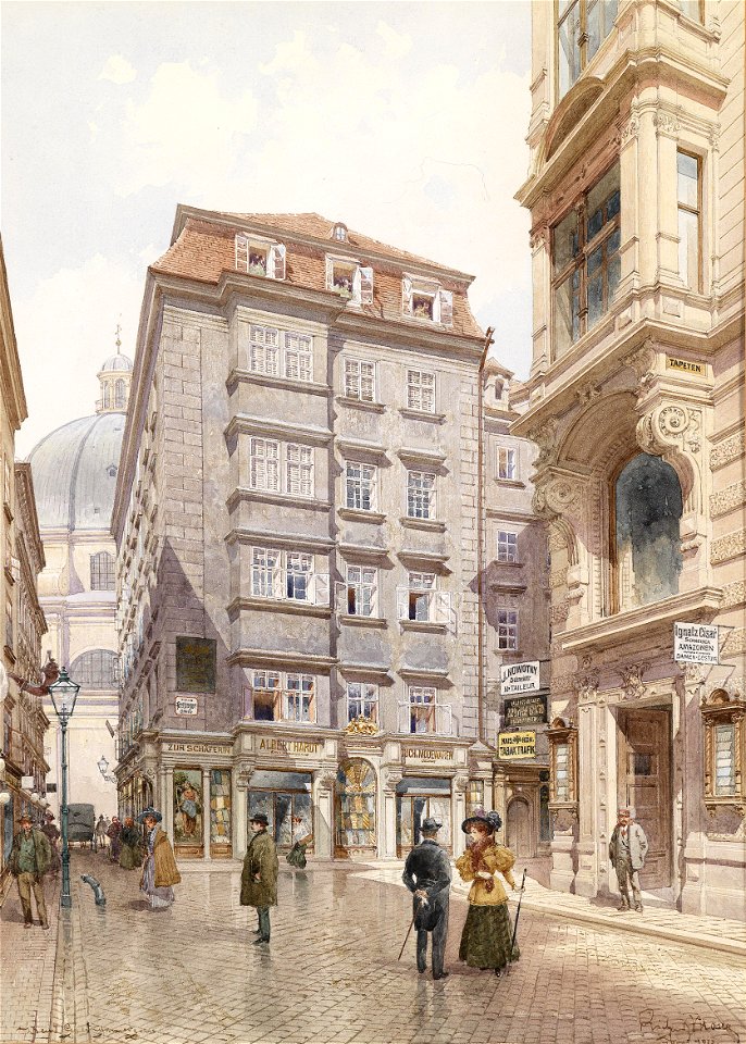 Richard Moser Wien Tuchgeschäft Albert Hardt Freisingergasse 1923