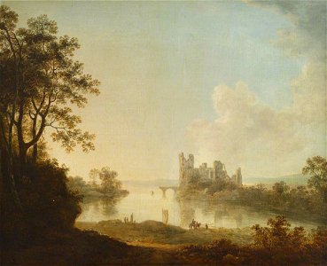 Richard Wilson (1713-1714-1782) (style of) - Ruined Castle on a Lake - 515726 - National Trust