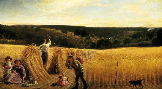 Richard Redgrave (1804-1888) - The Valleys Stand Thick with Corn - 1890P83 - Birmingham Museums Trust