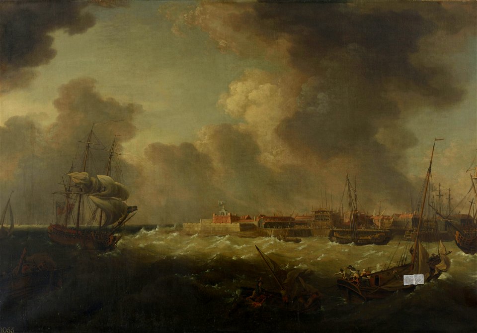 Richard Paton (1717-91) - The Dockyard at Sheerness - RCIN 405166 - Royal Collection