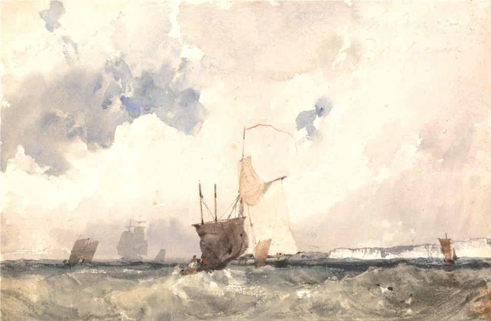 Richard Parkes Bonington - Vessels in a Choppy Sea - Google Art Project