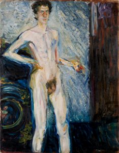 Richard Gerstl - Nude Self-Portrait with Palette - Google Art Project. Free illustration for personal and commercial use.