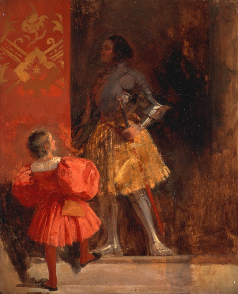 Richard Parkes Bonington - A Knight and Page (Goetz von Berlichingen and his Page George) - Google Art Project