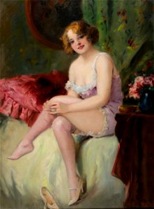 Richard Geiger Dame im Boudoir