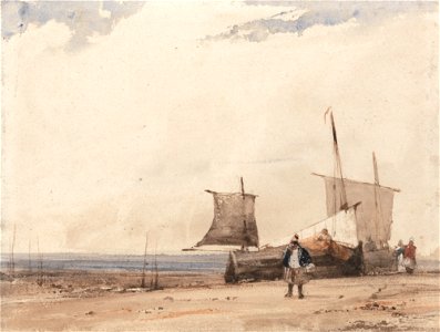 Richard Parkes Bonington - Beach Scene - Google Art Project