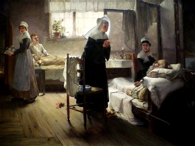 Samuel Richards - Evangeline Discovering Her Affianced in the Hospital (c1887-89)