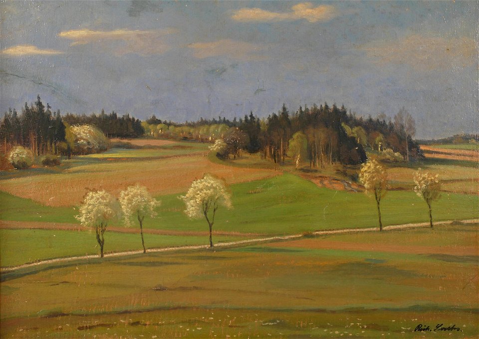 Richard Sachs Vogtländische Frühlingslandschaft
