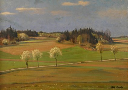 Richard Sachs Vogtländische Frühlingslandschaft