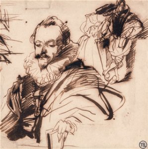 Richard Parkes Bonington - Study of a Gentleman in 17th Century Costume, After Van Dyck - Google Art Project