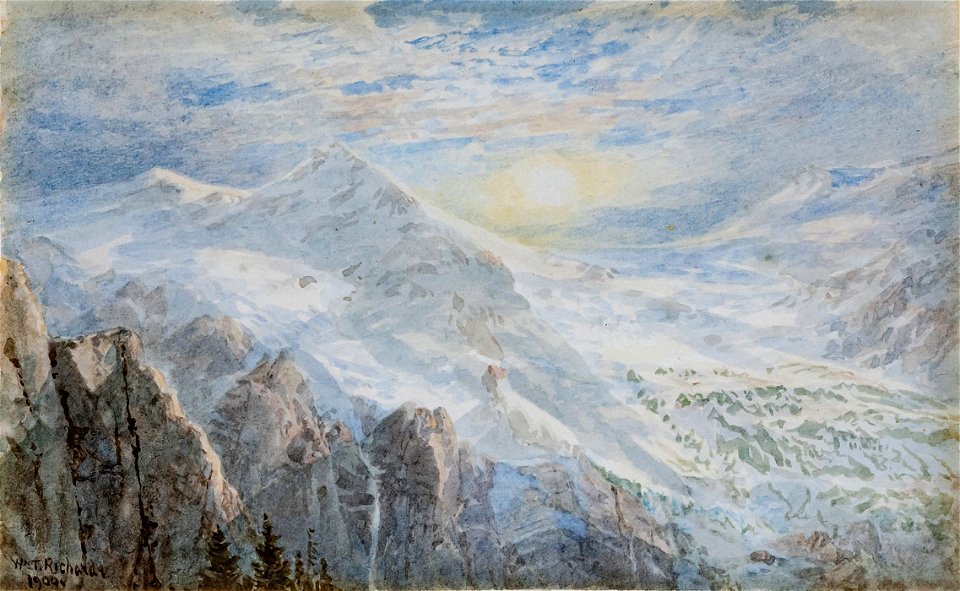 Snowy Cliffs, Switzerland by William Trost Richards, 1900