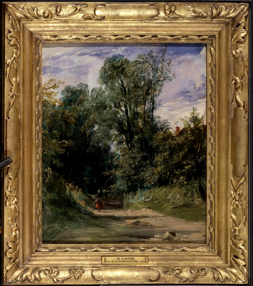 Richard Parkes Bonington - A Wooded Lane - Google Art Project