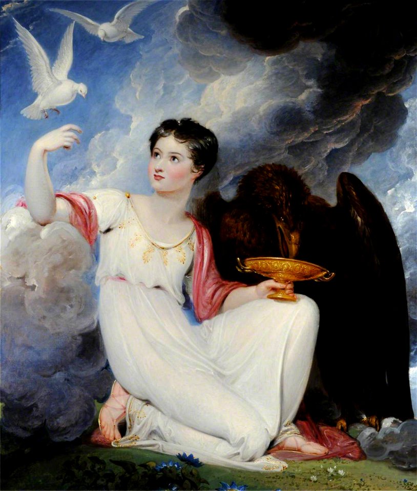 Richard Westall (1765-1836) - Lady Charlotte Harley (1801–1880), Later Lady Charlotte Bacon, as Hebe - 593154 - National Trust