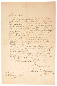 Richard Wagner an einen Gläubiger 1864-03-25