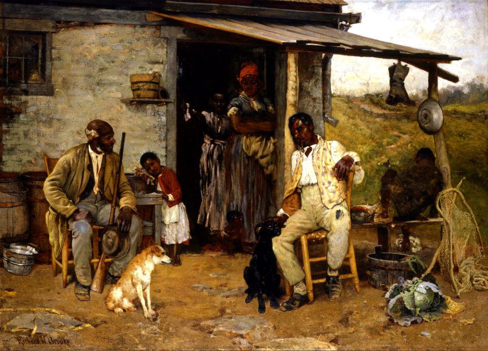 Richard Norris Brooke - A Dog Swap - Google Art Project