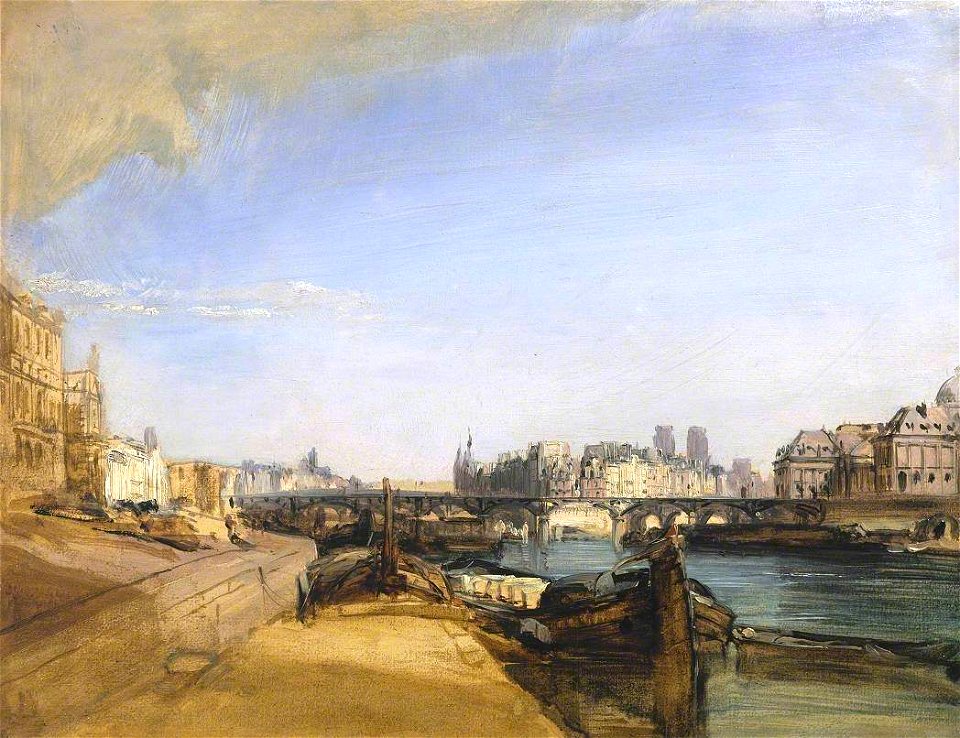 Richard Parkes Bonington (1802-1828) - The Pont des Arts, Paris - N06326 - National Gallery