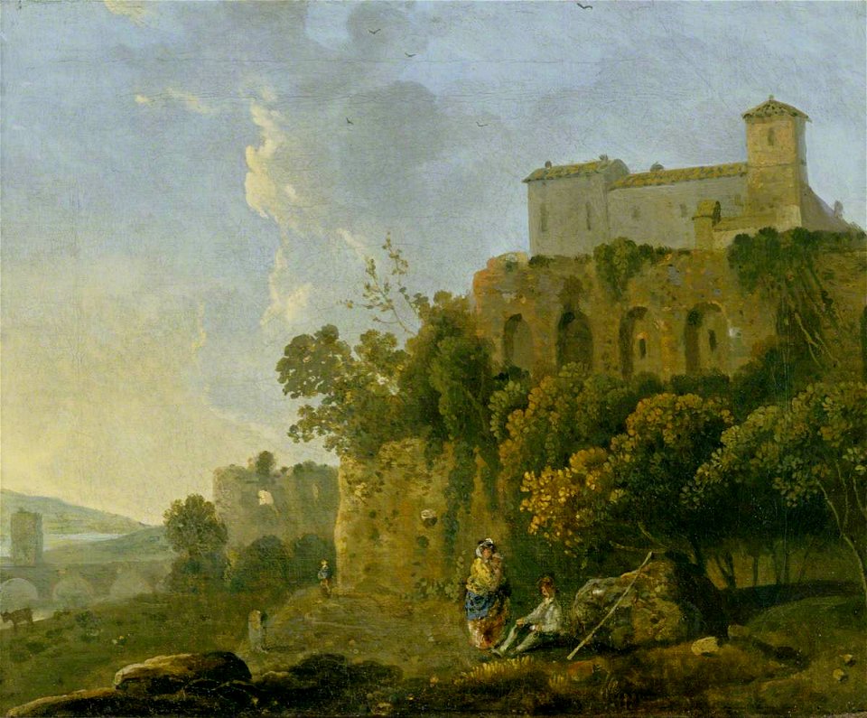 Richard Wilson (1713-1714-1782) - A Convent on a Rock - 446714 - National Trust