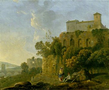 Richard Wilson (1713-1714-1782) - A Convent on a Rock - 446714 - National Trust