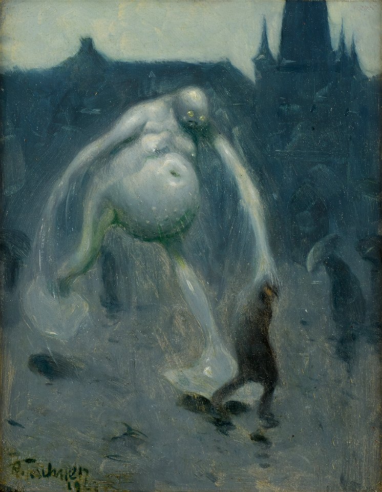 Richard Teschner - Platzregen - 4714 - Österreichische Galerie Belvedere
