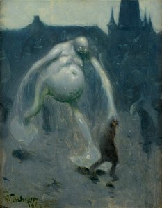 Richard Teschner - Platzregen - 4714 - Österreichische Galerie Belvedere