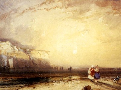 Richard Parkes Bonington - Sunset in the Pays de Caux - WGA02432