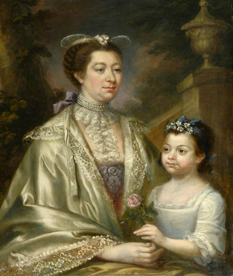Richard Roper (c.1730-c.1775) - Margaret Wynne (1724–1822), Mrs Henry Bankes II, and Her Daughter Anne Bankes (1759–1778), as a Child - 1257067 - National Trust