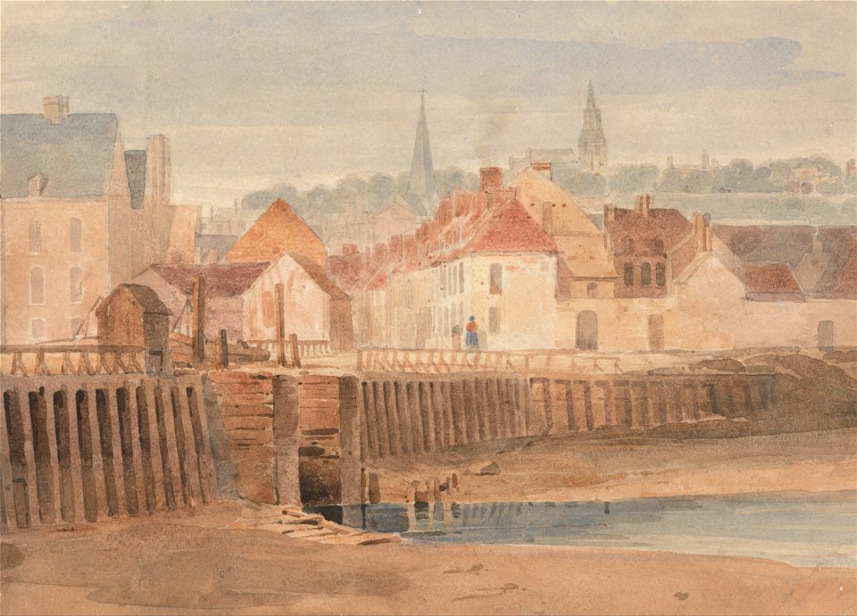 Richard Parkes Bonington - Boulogne Harbor - Google Art Project