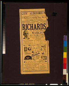 Richards, the world's greatest magician and his big company the biggest stage show of the entire season. LCCN2014635619