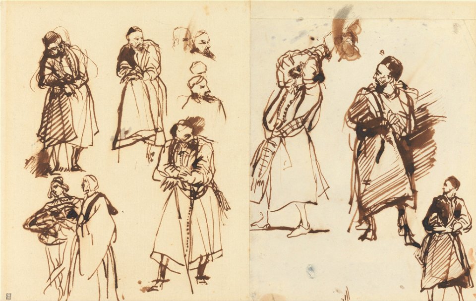 Richard Parkes Bonington - Studies for Shylock - Google Art Project