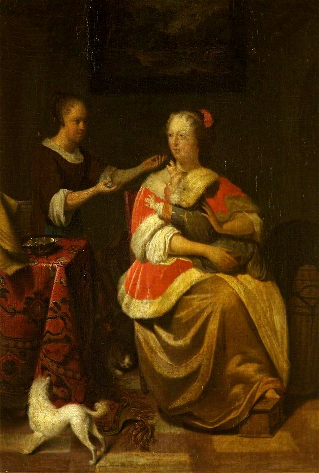 Richard van Bleeck (c.1670-c.1748) - Interior with a Woman, a Child and a Maidservant - 1336272 - National Trust