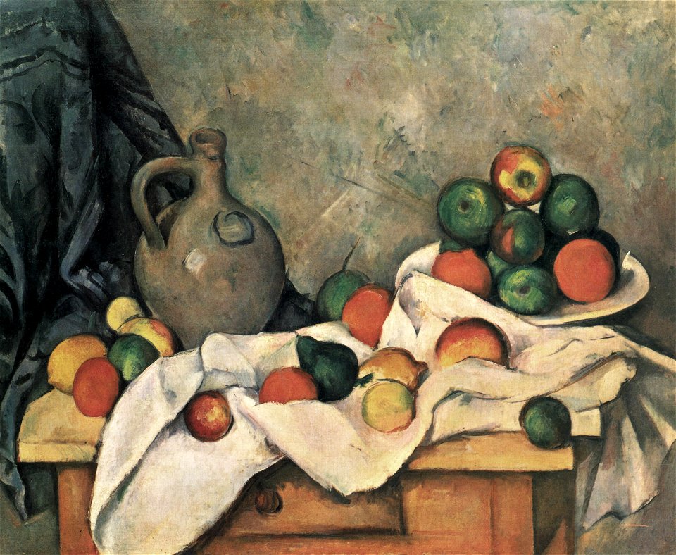 Rideau, Cruchon et Compotier, par Paul Cézanne, Yorck Project