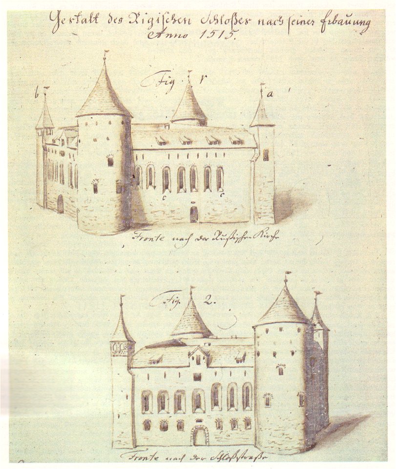 Riga castle in 1515 by Brotze
