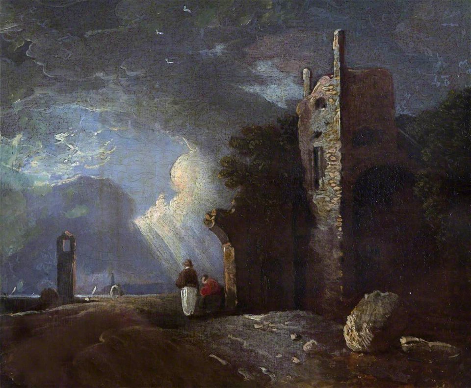 Richard Wilson (1713-1714-1782) (after) - Two Figures by a Ruined Tower - 1401196 - National Trust